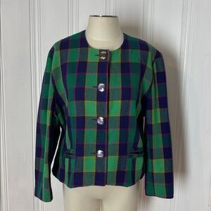 ✨ Vintage Italian Plaid Jacket – Moda Inès x Mario Capra ✨
